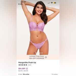 Brand new Adore Me bra and panty set